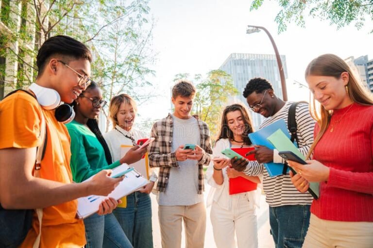 Qué cursos ofrece Duoc UC en su programa de Educación Continua 2 campus universitario moderno con estudiantes diverse