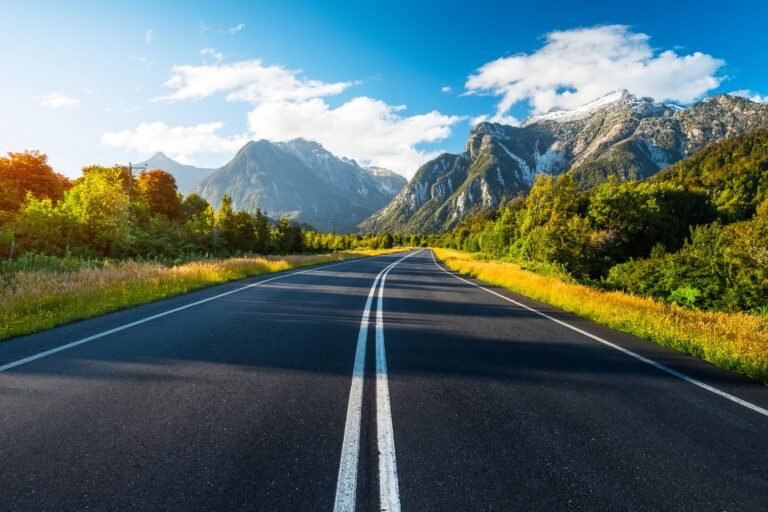 carretera rodeada de naturaleza en chile