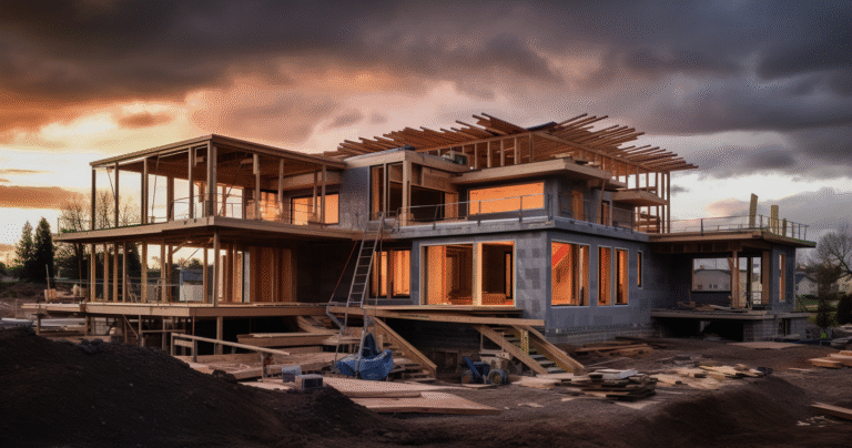 casa en construccion sobre terreno chileno