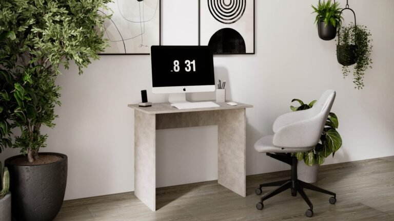 Por Qué Elegir Un Escritorio En Blanco Para Tu Oficina En Casa 2 escritorio blanco minimalista con silla ergonomica