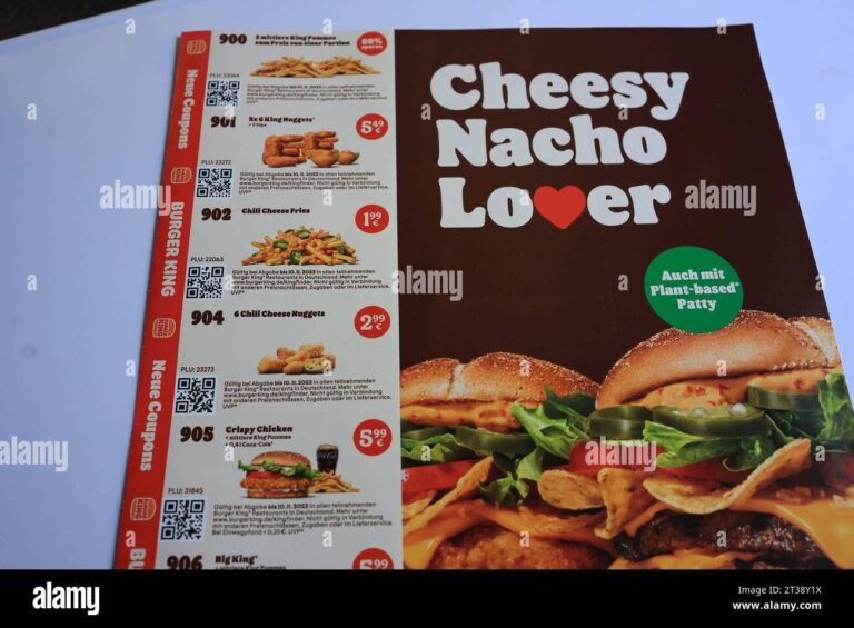 hamburguesa burger king con etiqueta descuento
