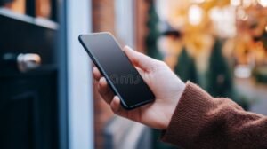 manos desbloqueando telefono movil moderno