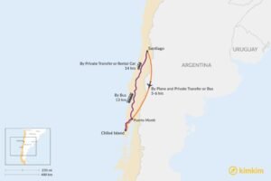 mapa ruta carretera santiago a chillan