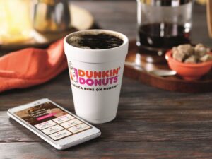 taza cafe dunkin donuts smartphone entel